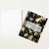 Gouden en grijze Metallic Splash Effect Planner (Display)