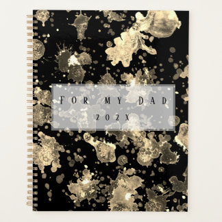 Gouden en grijze Metallic Splash Effect Planner