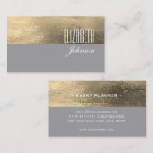 Gouden en grijze professional visitekaartje (Voorkant / Achterkant)
