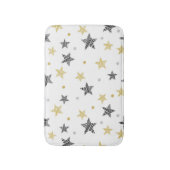 Gouden en grijze sterren badmat (Voorkant Verticaal)