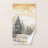 Gouden en grijze winter in het Bos Bad Handdoek (Handdoek)