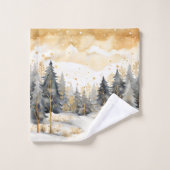 Gouden en grijze winter in het Bos Bad Handdoek (Wasdoekje)