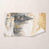 Gouden en grijze winter in het Bos Bad Handdoek (Handdoek)