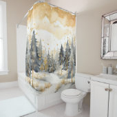 Gouden en grijze winter in het Bos Douchegordijn (In situ)