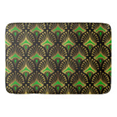 Gouden en groene art deco patroon badmat (Voorkant)