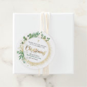 Gouden en groene botanische doop dank u bedankjes labels (In situ)