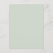 Gouden en Groene Botanische Huwelijksdetails Informatiekaartje (Achterkant)