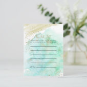 Gouden en Groene Bucket List Kaarten (Staand voorkant)