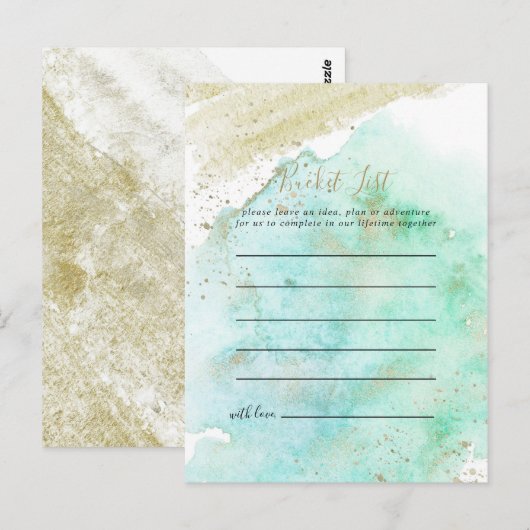 Gouden en Groene Bucket List Kaarten (Voorkant / Achterkant)