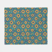 Gouden en groene deken Bloemen Naadloze Design. (Voorkant (Horizontaal))