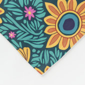 Gouden en groene deken Bloemen Naadloze Design. (Hoek)