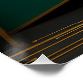 Gouden en groene geometrie perfect poster (Hoek)