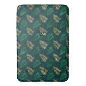 Gouden en groene glitter op tropische bladeren badmat (Voorkant Verticaal)