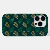 Gouden en groene glitter op tropische bladeren Case-Mate iPhone case (Achterkant (horizontaal))