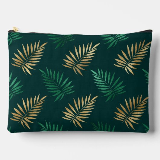 Gouden en groene glitter op tropische bladeren etui (Voorkant)