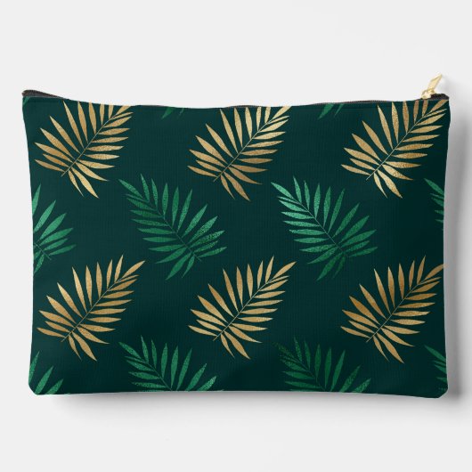 Gouden en groene glitter op tropische bladeren etui (Achterkant)