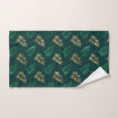 Gouden en groene glitter op tropische bladeren handdoek (Handdoek)