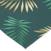 Gouden en groene glitter op tropische bladeren lange tafelloper (Hoek)