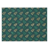 Gouden en groene glitter op tropische bladeren tafelkleed (Voorkant (Horizontaal))