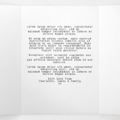 Gouden en groene kerstboom gepersonaliseerd drieluik wenskaart (Binnenkant midden)