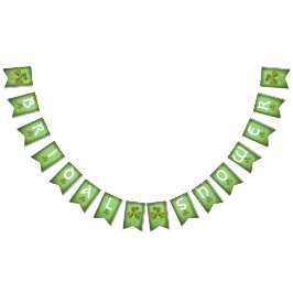 Gouden en groene klaver Ierse bruiloft vrijgezelle Vlaggetjes