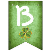 Gouden en groene klaver Ierse bruiloft vrijgezelle Vlaggetjes (Tweede vlag)