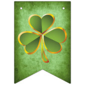 Gouden en groene klaver Ierse bruiloft vrijgezelle Vlaggetjes (Eerste vlag)