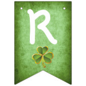 Gouden en groene klaver Ierse bruiloft vrijgezelle Vlaggetjes (Derde vlag)