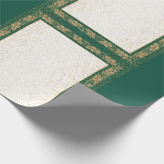 Gouden en groene Matte Wrapping Papier (Hoek)
