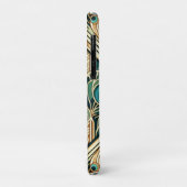 Gouden en groene pauw abstracte veren textuur Case-Mate iPhone case (Achterkant/links)