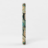 Gouden en groene pauw abstracte veren textuur Case-Mate iPhone case (Achterkant/rechts)