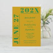 Gouden en Groene Studenten Partij Kaart (Staand voorkant)