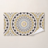 Gouden en houtskool Mandala Patroon Bad Handdoek (Handdoek)