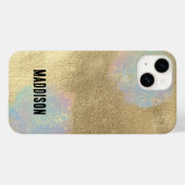 Gouden en iriserende glitter textuur Case-Mate iPhone case (Achterkant (horizontaal))