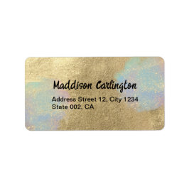 Gouden en iriserende Glitter Textuur Etiket