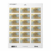 Gouden en iriserende Glitter Textuur Etiket (Full Sheet)
