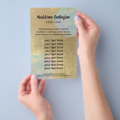 Gouden en iriserende glitter textuur flyer (Hand)