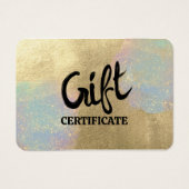 Gouden en iriserende Glitter Textuur Gift Kaart (Voorkant)