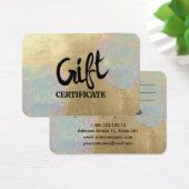 Gouden en iriserende Glitter Textuur Gift Kaart (Bureau)