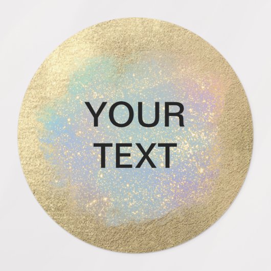Gouden en iriserende glitter textuur labels (Design 2)