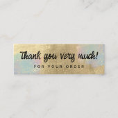 Gouden en iriserende glitter textuur mini visitekaartje (Voorkant)