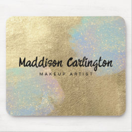 Gouden en iriserende glitter textuur muismat