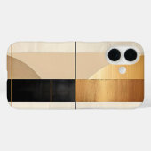 Gouden en ivoren Abstracte minimalistische kunst Case-Mate iPhone Case (Achterkant (horizontaal))