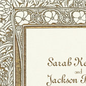 Gouden en ivoren elegante Art Nouveau bruiloft Kaart