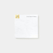 Gouden en marmeren moderne elegante strakke Sjablo Post-it® Notes (Voorkant)