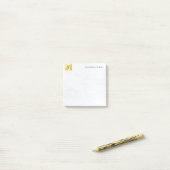 Gouden en marmeren moderne elegante strakke Sjablo Post-it® Notes (Op bureau)