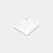 Gouden en marmeren moderne elegante strakke Sjablo Post-it® Notes (Schuin)