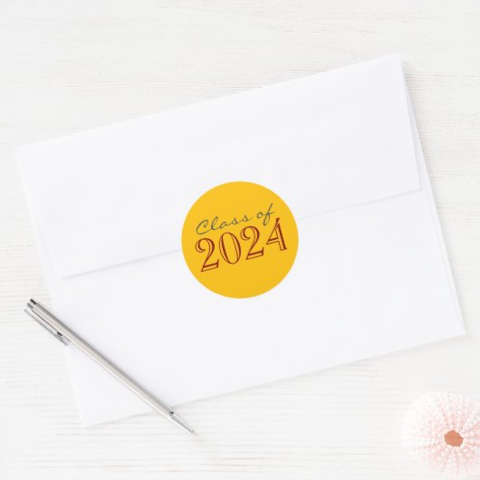 Gouden en Maroon Afstuderen Envelope Seal Stickers (Envelop)