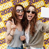 Gouden en Paarse Afstuderen achtergrond Wandkleed