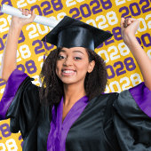 Gouden en Paarse Afstuderen achtergrond Wandkleed